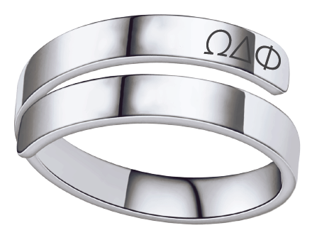 Omega Delta Phi Lettered Rings