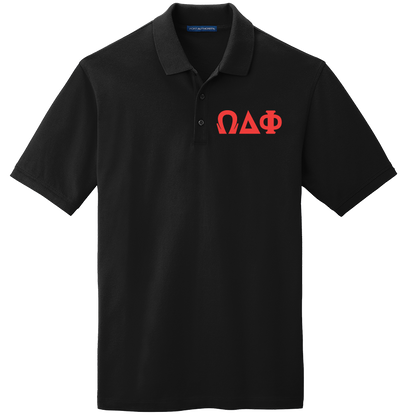 Omega Delta Phi Men's Embroidered Polo Shirt