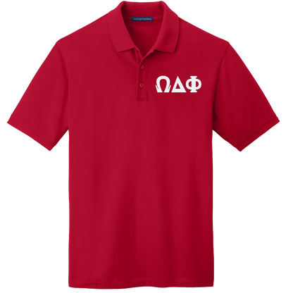 Omega Delta Phi Men's Embroidered Polo Shirt