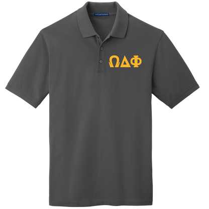 Omega Delta Phi Men's Embroidered Polo Shirt