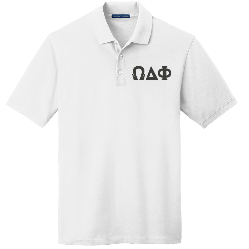 Omega Delta Phi Men's Embroidered Polo Shirt