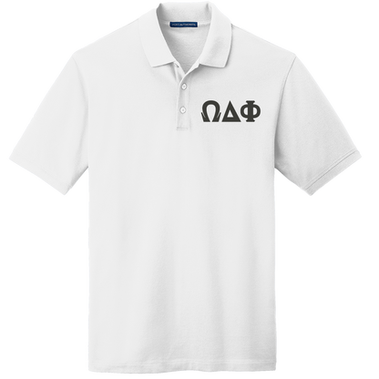 Omega Delta Phi Men's Embroidered Polo Shirt