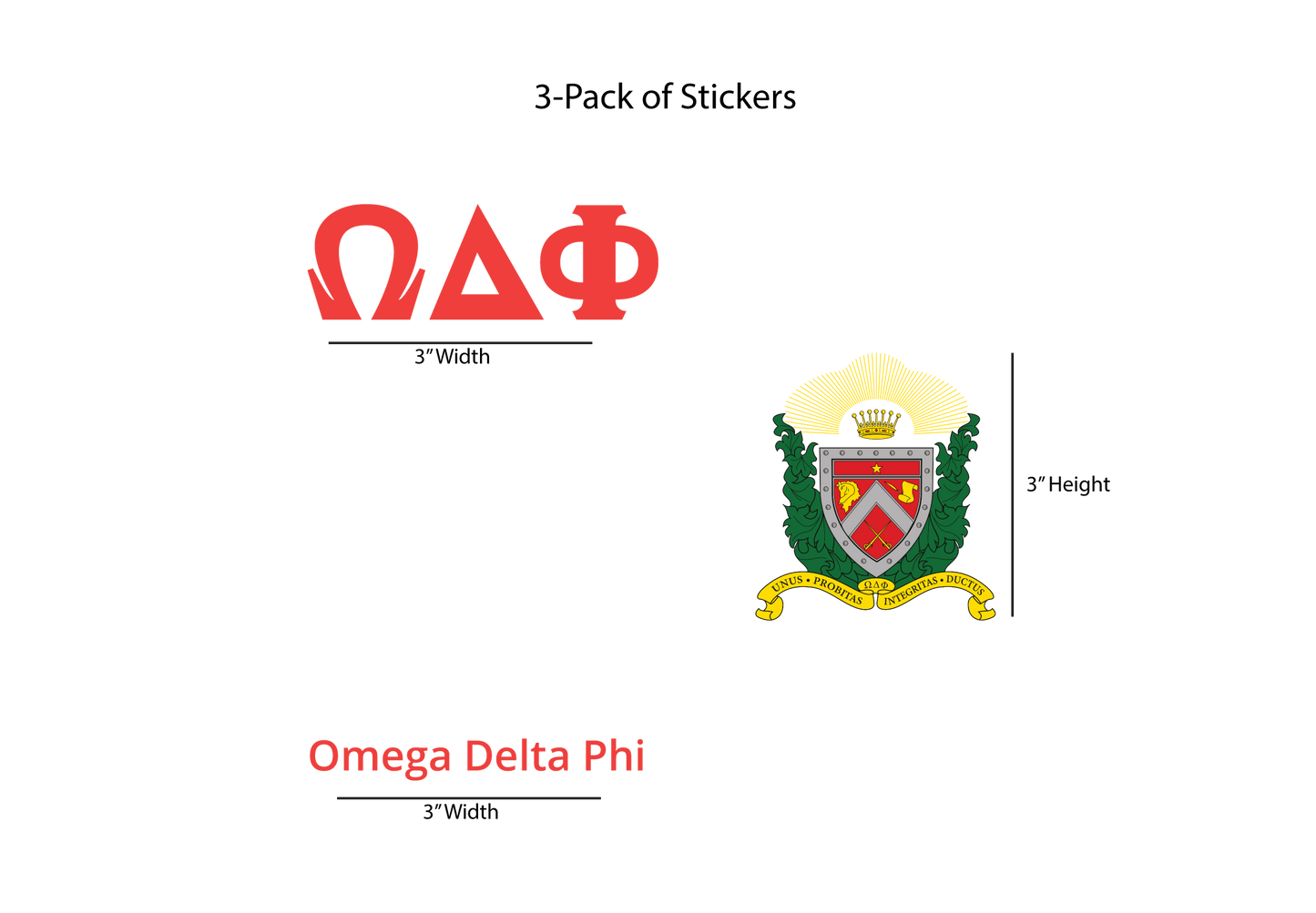 Omega Delta Phi Stickers