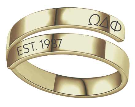 Omega Delta Phi Year and Letters Rings