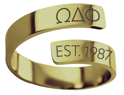 Omega Delta Phi Year and Letters Rings