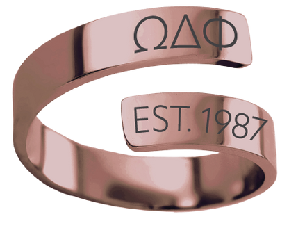 Omega Delta Phi Year and Letters Rings