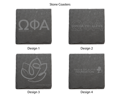 Omega Phi Alpha Stone Coasters - 4-Pack