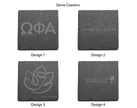 Omega Phi Alpha Stone Coasters - 4-Pack