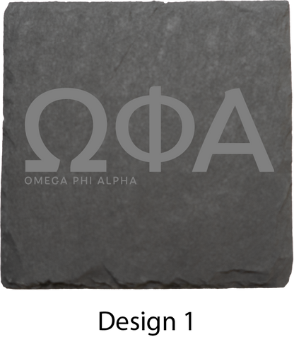 Omega Phi Alpha Stone Coasters - 4-Pack