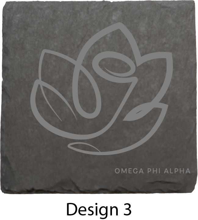 Omega Phi Alpha Stone Coasters - 4-Pack