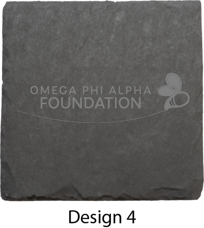 Omega Phi Alpha Stone Coasters - 4-Pack