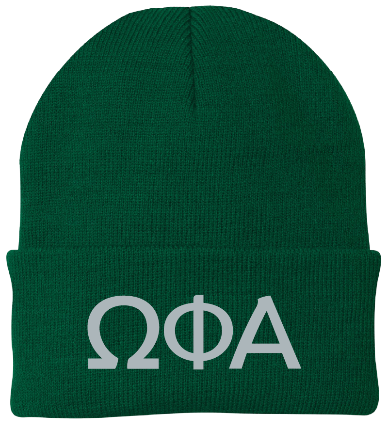 Omega Phi Alpha Lettered Beanies
