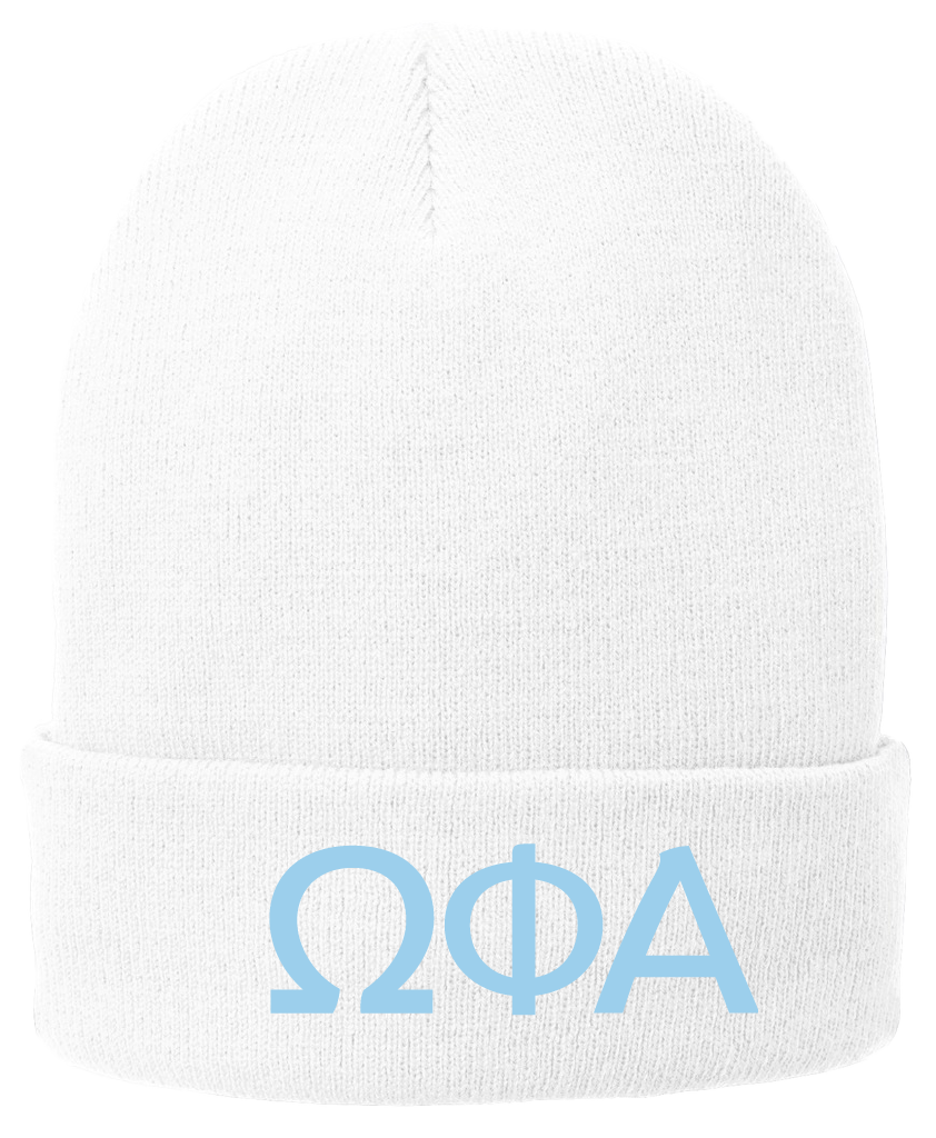 Omega Phi Alpha Lettered Beanies