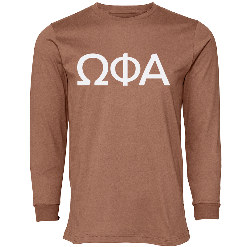 Omega Phi Alpha Lettered Long Sleeve T-Shirts