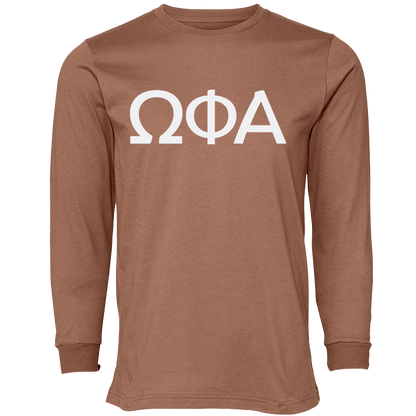 Omega Phi Alpha Lettered Long Sleeve T-Shirts