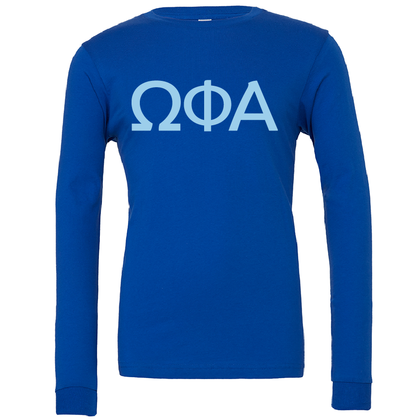 Omega Phi Alpha Lettered Long Sleeve T-Shirts