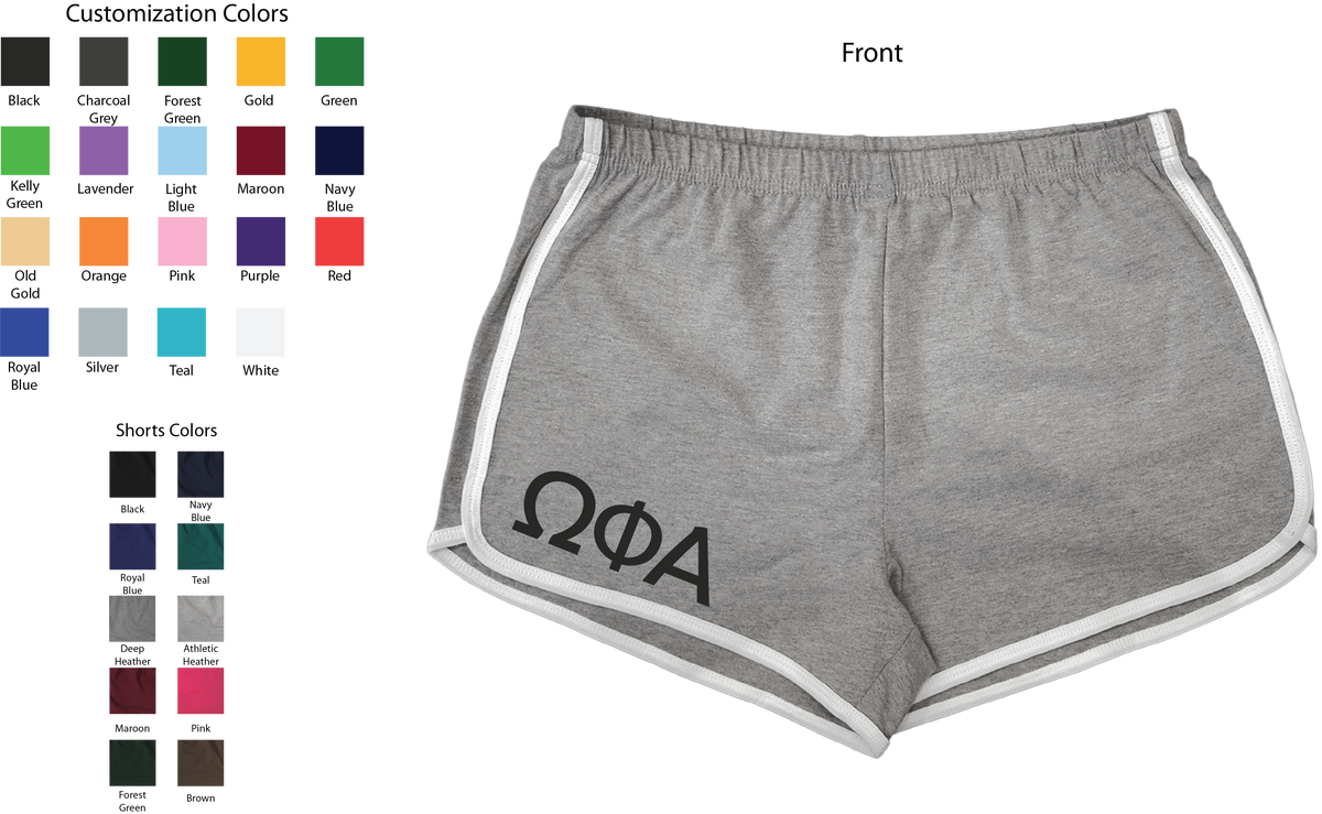 Omega Phi Alpha Lettered Women's Shorts