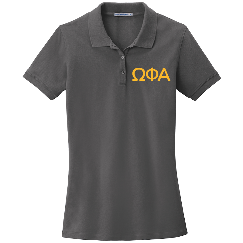 Omega Phi Alpha Ladies' Embroidered Polo Shirt