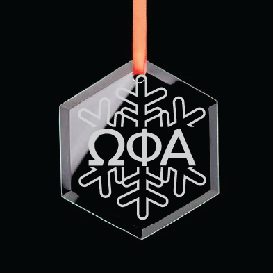 Omega Phi Alpha Hexagon Single-Snowflake Ornament