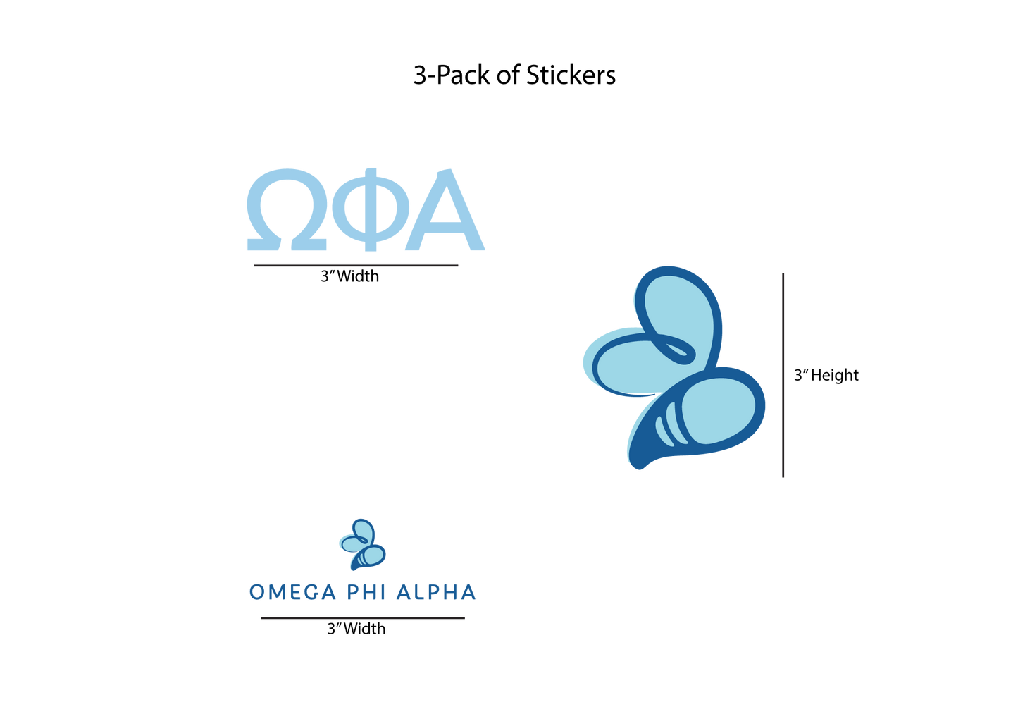 Omega Phi Alpha Stickers
