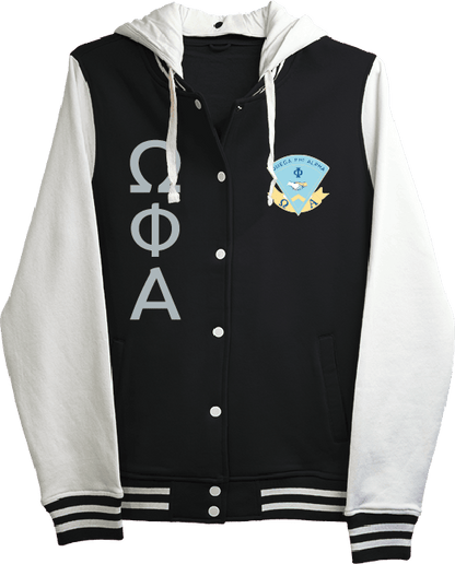 Omega Phi Alpha Varsity Hooded Sweatshirt