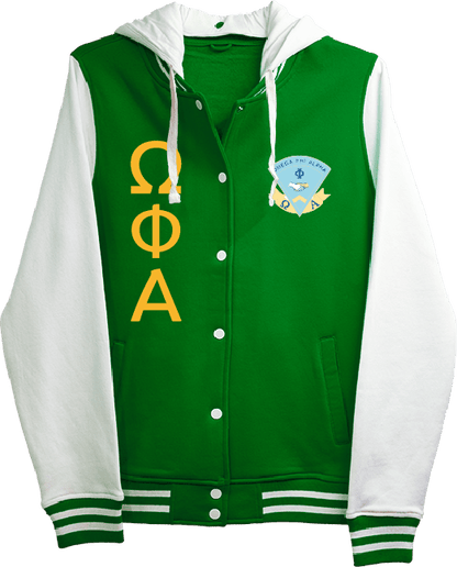 Omega Phi Alpha Varsity Hooded Sweatshirt