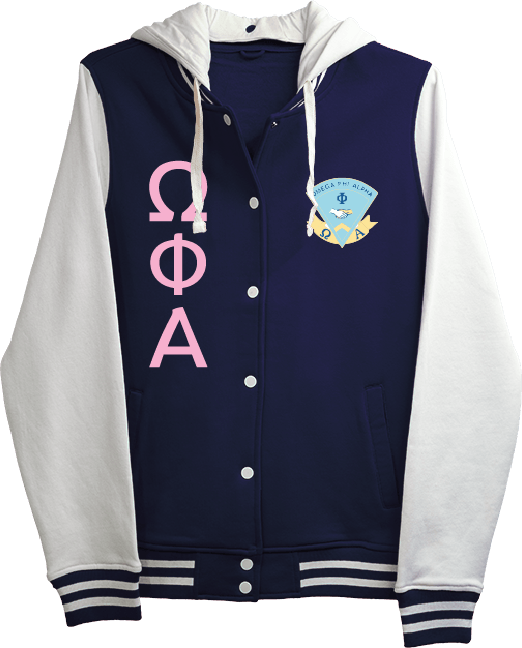 Omega Phi Alpha Varsity Hooded Sweatshirt