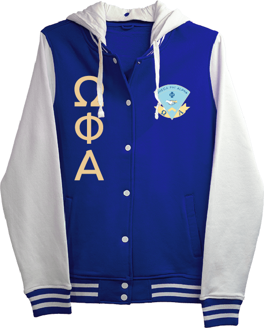Omega Phi Alpha Varsity Hooded Sweatshirt