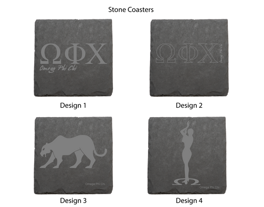 Omega Phi Chi Stone Coasters - 4-Pack