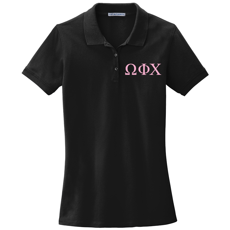 Omega Phi Chi Ladies' Embroidered Polo Shirt