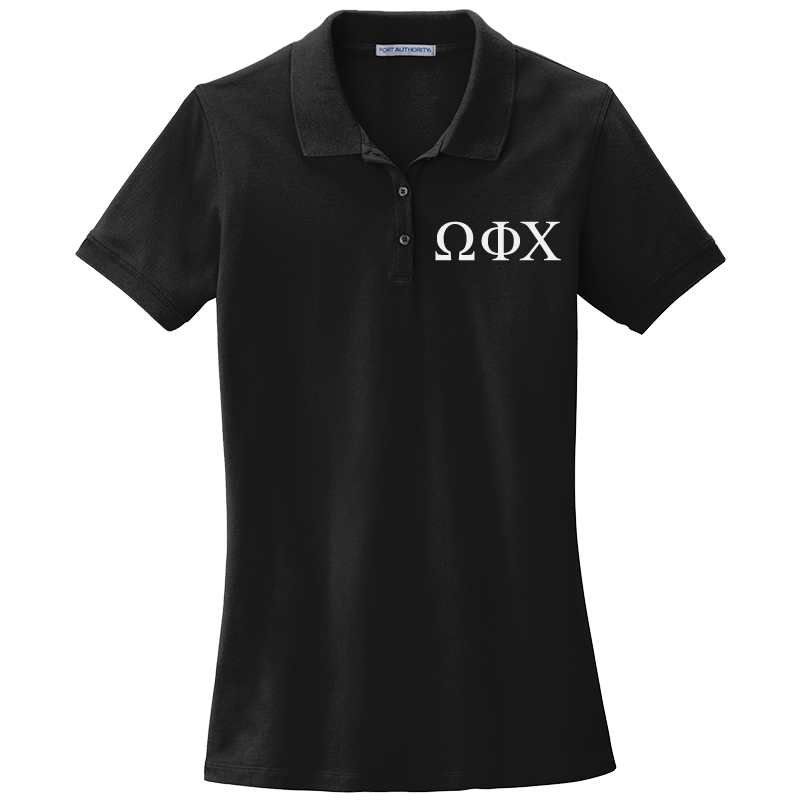 Omega Phi Chi Ladies' Embroidered Polo Shirt