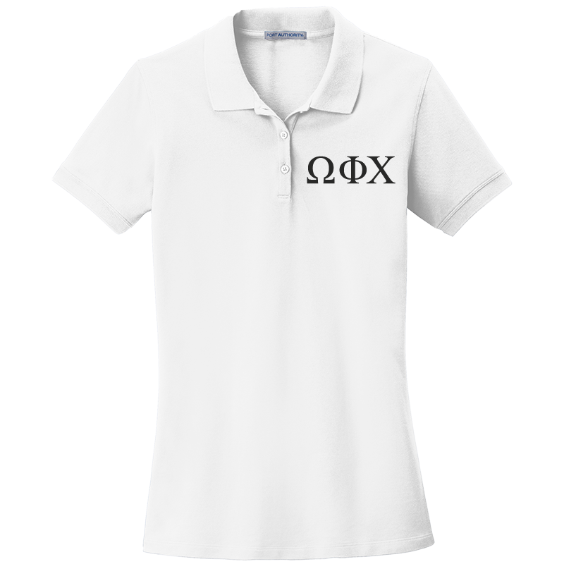 Omega Phi Chi Ladies' Embroidered Polo Shirt