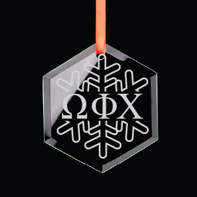 Omega Phi Chi Hexagon Single-Snowflake Ornament