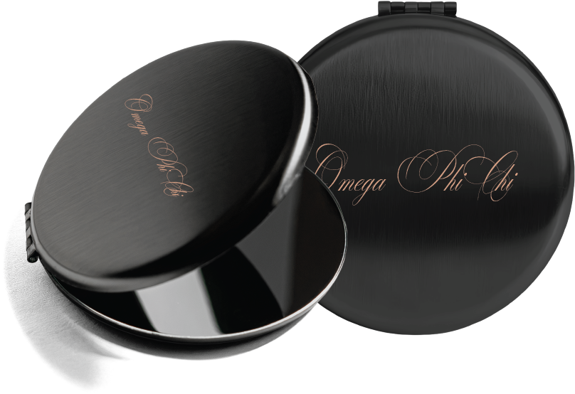 Omega Phi Chi Script Pocket Mirrors