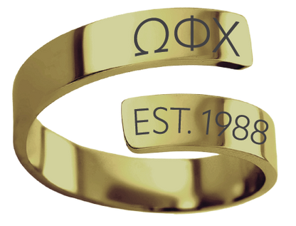 Omega Phi Chi Year and Letters Rings