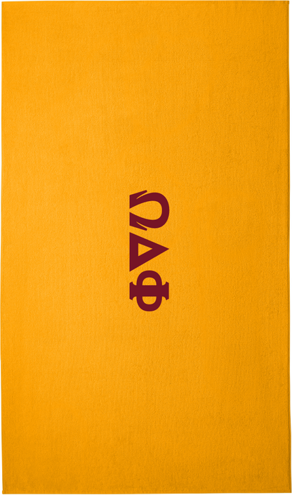 Omega Delta Phi Lettered Beach Towels