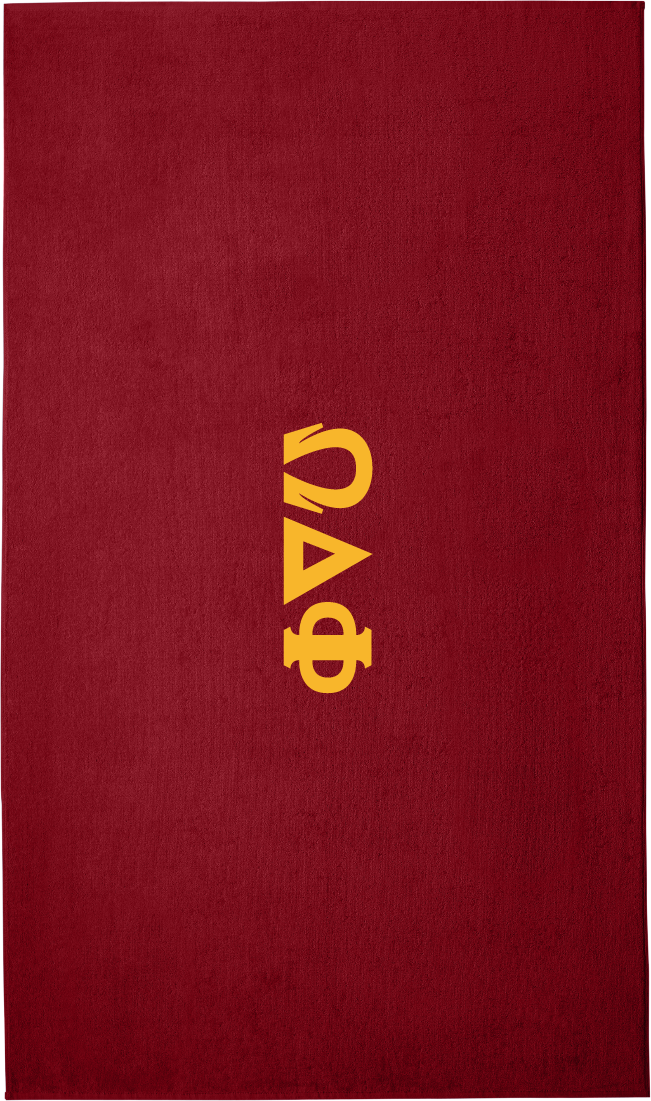 Omega Delta Phi Lettered Beach Towels