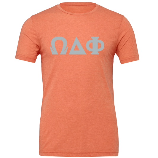 Omega Delta Phi Lettered Short Sleeve T-Shirts