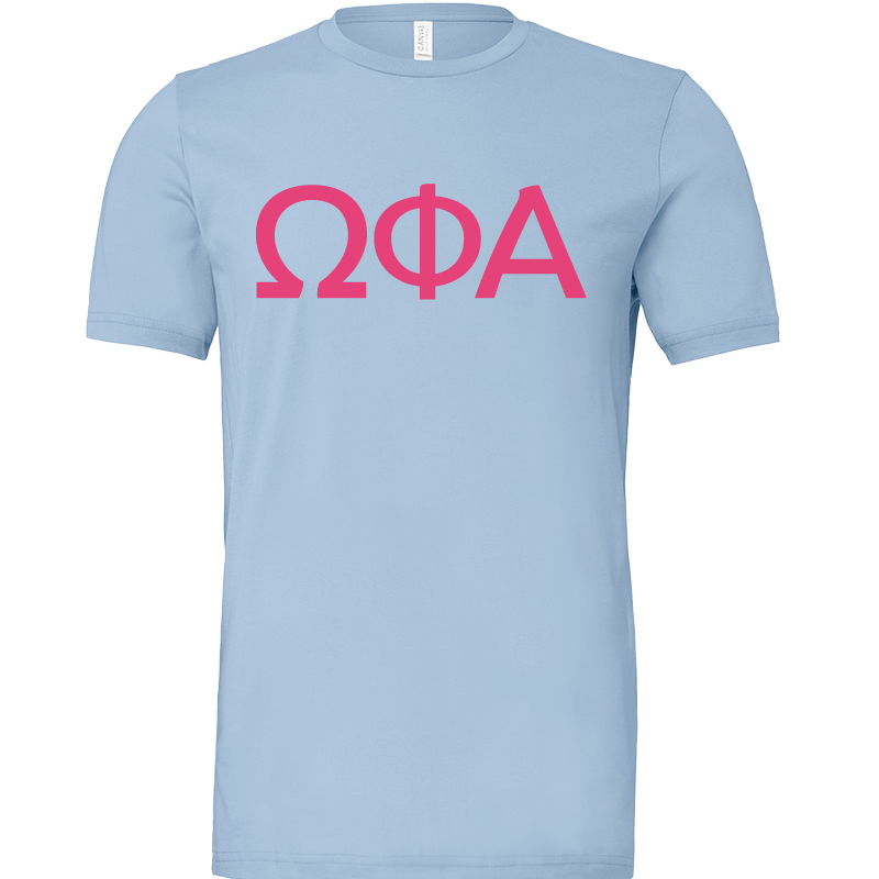 Omega Phi Alpha Lettered Short Sleeve T-Shirts