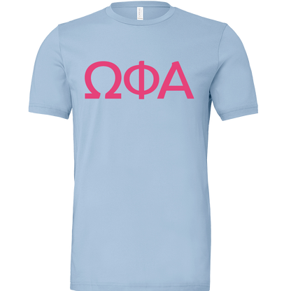Omega Phi Alpha Lettered Short Sleeve T-Shirts