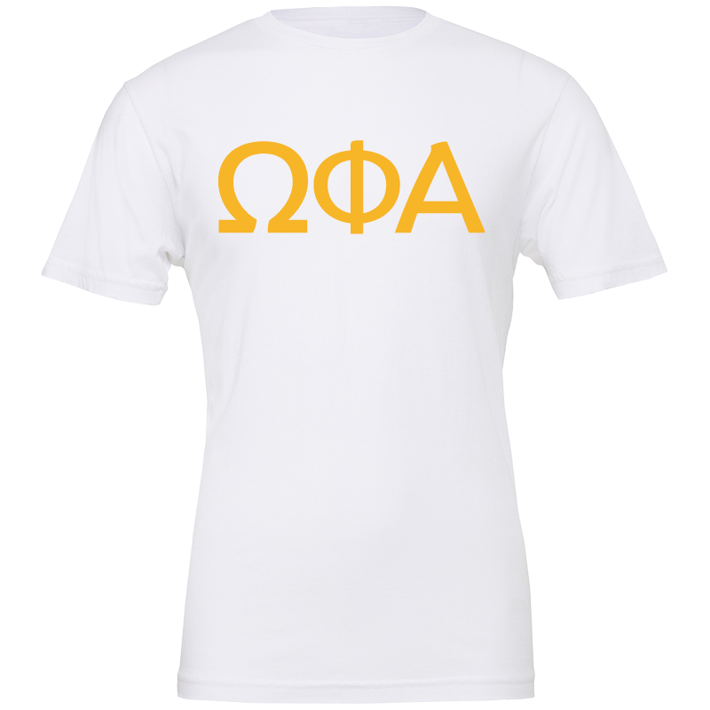 Omega Phi Alpha Lettered Short Sleeve T-Shirts