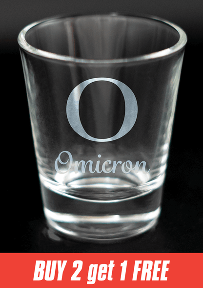 Greek Letter Shot Glasses