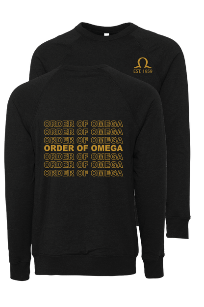 Order of Omega Repeating Name Crewneck Sweatshirts