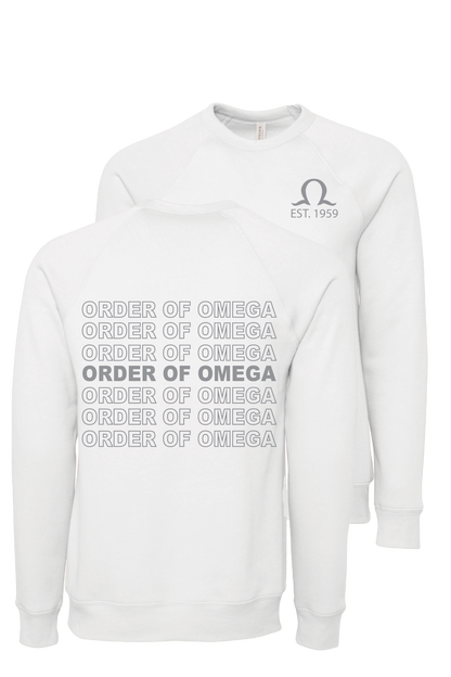 Order of Omega Repeating Name Crewneck Sweatshirts