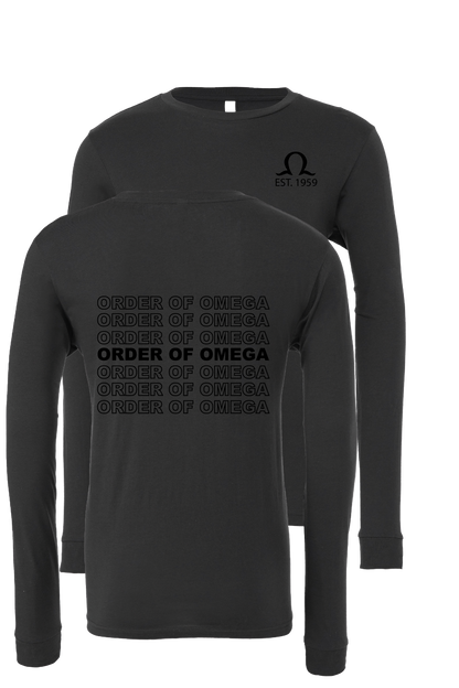 Order of Omega Repeating Name Long Sleeve T-Shirts