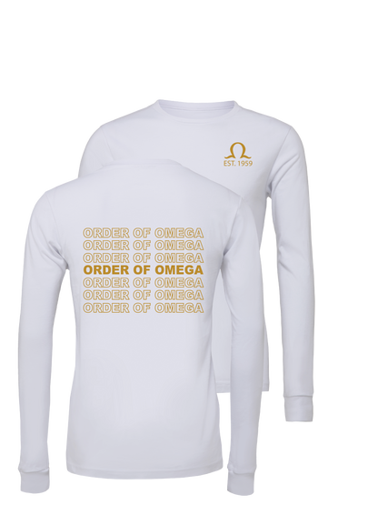 Order of Omega Repeating Name Long Sleeve T-Shirts