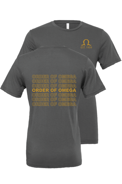 Order of Omega Repeating Name Short Sleeve T-Shirts