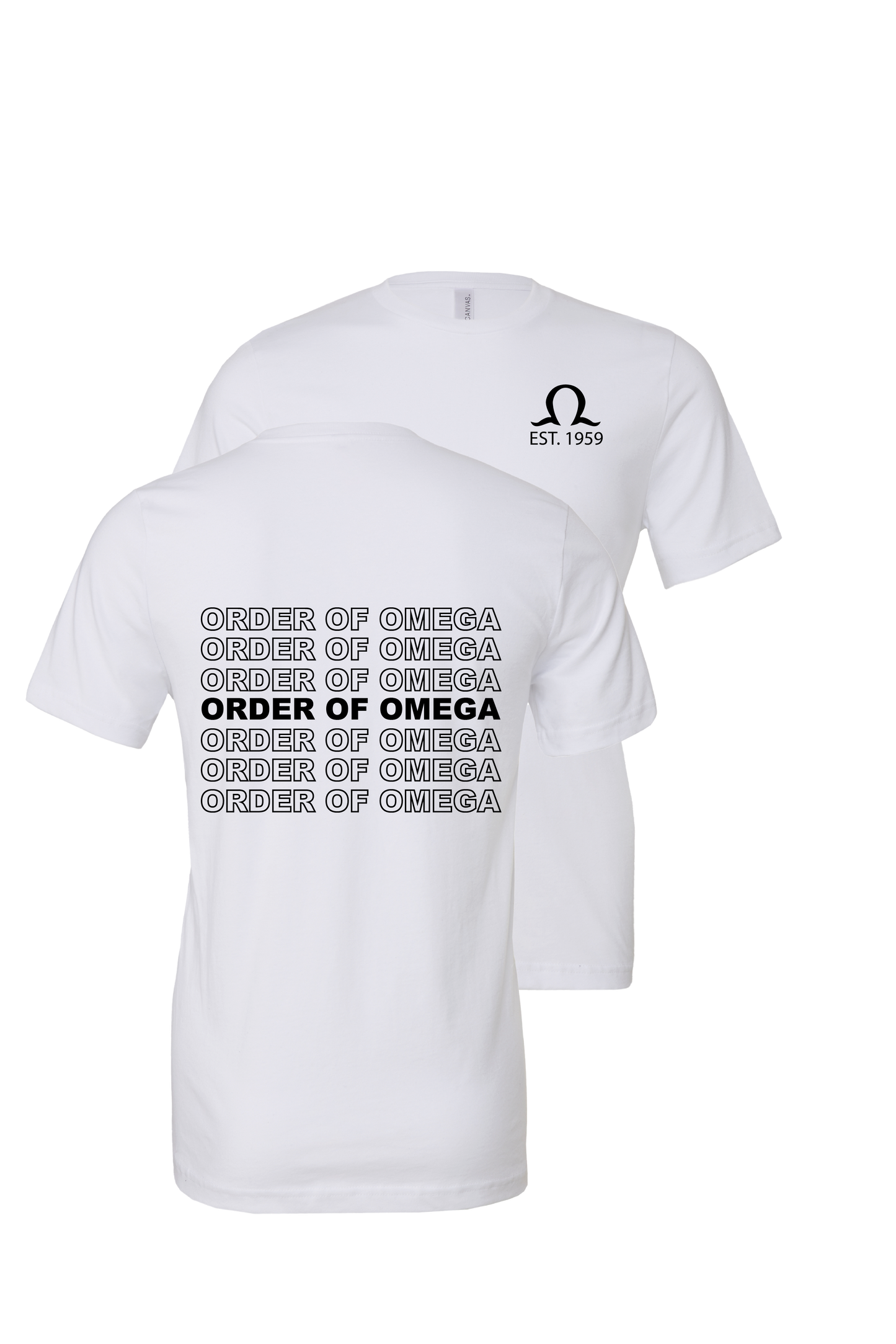 Order of Omega Repeating Name Short Sleeve T-Shirts