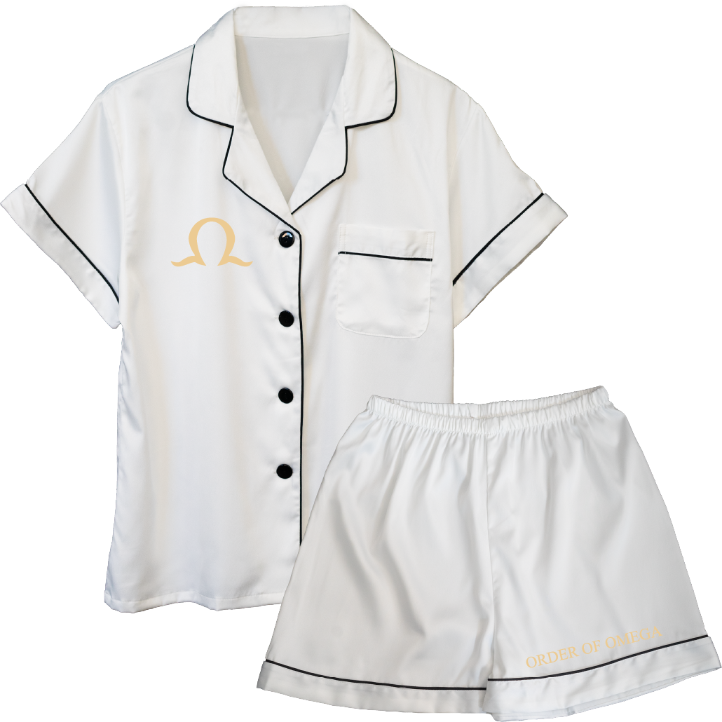 Order of Omega Embroidered Ladies' Pajama Sets