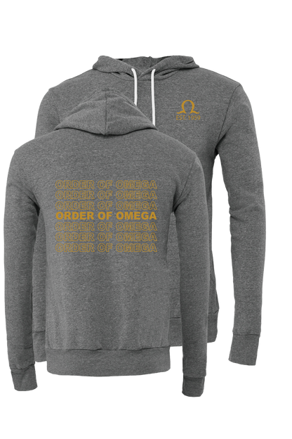 Order of Omega Repeating Name Hooded Sweatshirts